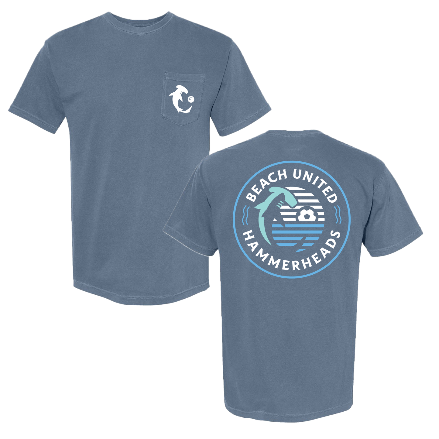 Beach United Hammerheads Comfort Colors Pocket Tee
