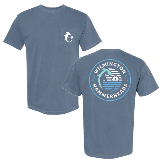 Wilmington Hammerheads Comfort Colors Pocket Tee