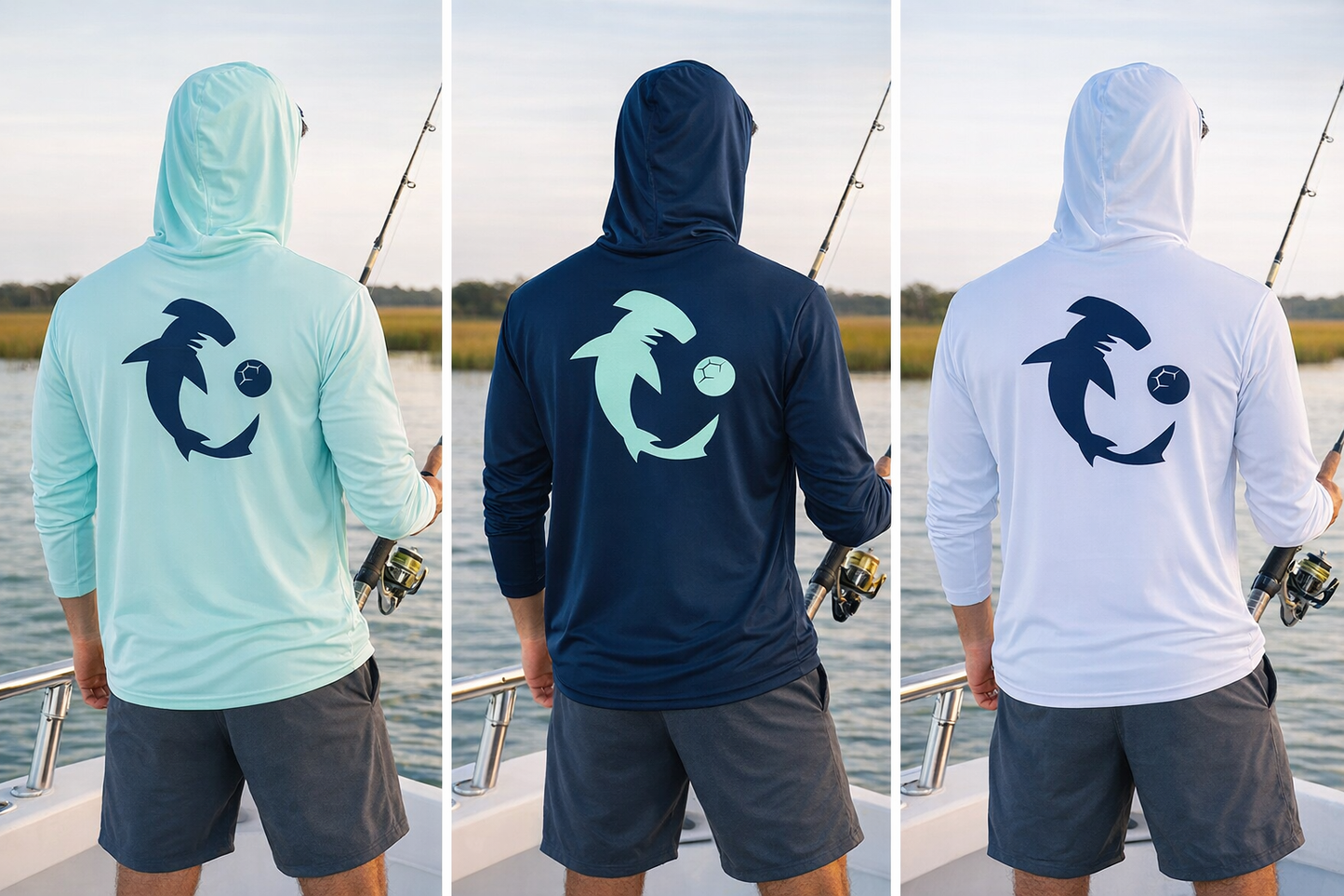 Hammerheads UPF Performance Shark Logo Hoodie