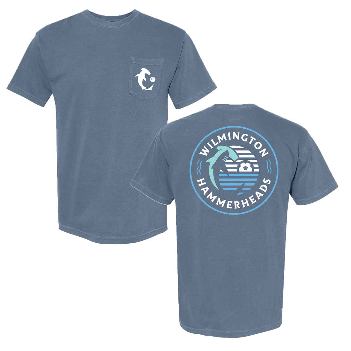 Wilmington Hammerheads Comfort Colors Pocket Tee